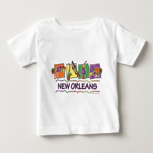 ニューオーリンズの正方形の1株分のコピー ベビーTシャツ (正面)