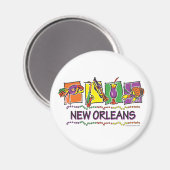 ニューオーリンズの正方形の1株分のコピー マグネット (正面/裏面)