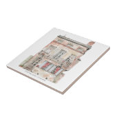 ニューオーリンズの歴史的建造物の水彩画 タイル (側面)