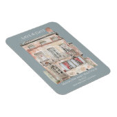 ニューオーリンズの歴史的建造物の水彩画 マグネット (右側)