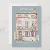 ニューオーリンズの歴史的建造物 水彩画 招待状 (正面)