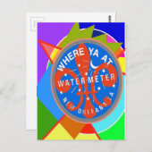 ニューオーリンズの水道メーターの概要 ポストカード (正面/裏面)