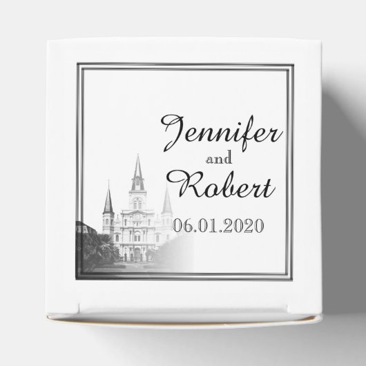 ニューオーリンズの目的地の結婚式のお願いボックス フェイバーボックス (上部)