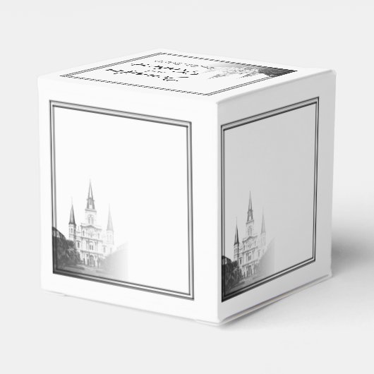 ニューオーリンズの目的地の結婚式のお願いボックス フェイバーボックス (裏面サイド)