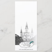 ニューオーリンズの目的地の結婚式のメニュー メニュー (裏面)