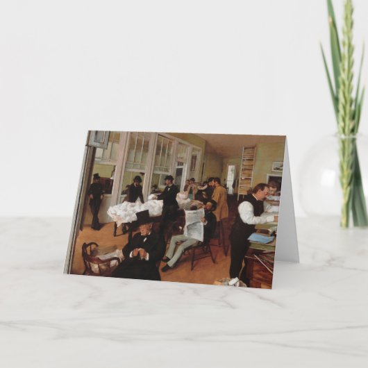 ニューオーリンズの綿花事務所 – Edgar Degas カード (正面)