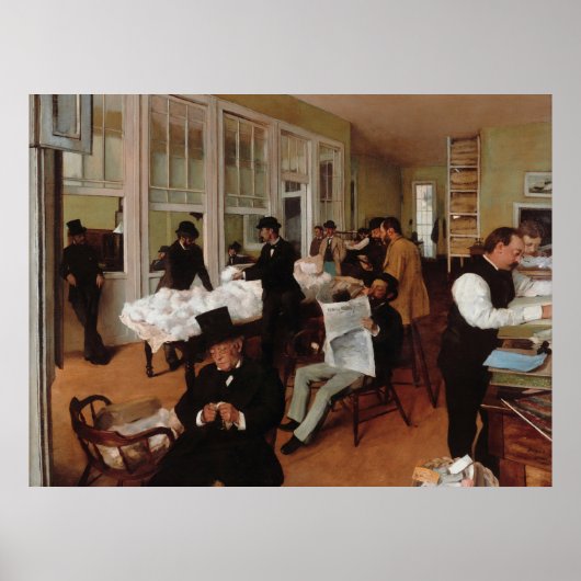 ニューオーリンズの綿花事務所 – Edgar Degas ポスター (正面)