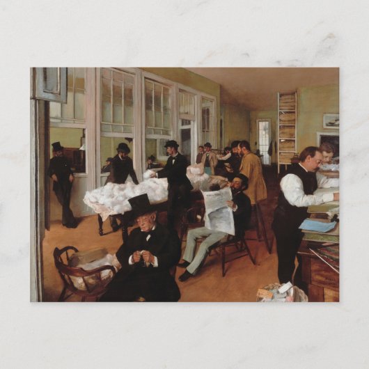 ニューオーリンズの綿花事務所 – Edgar Degas ポストカード (正面)