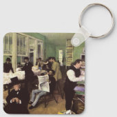 ニューオーリンズの綿花市場by Edgar Degas キーホルダー (裏面)