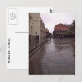 ニューオーリンズの雨のカビルド ポストカード (正面/裏面)