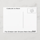 ニューオーリンズの雨のカビルド ポストカード (裏面)
