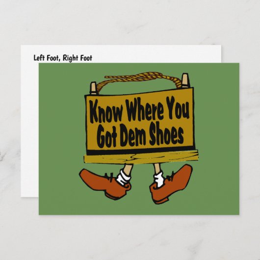 ニューオーリンズは自分のデム得シューズを知っている ポストカード (正面/裏面)