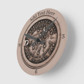 ニューオーリンズウォーターメーター時計、文字 ラウンド壁時計 (傾斜)