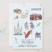 ニューオーリンズウォーター結婚カラー セーブザデート (正面)