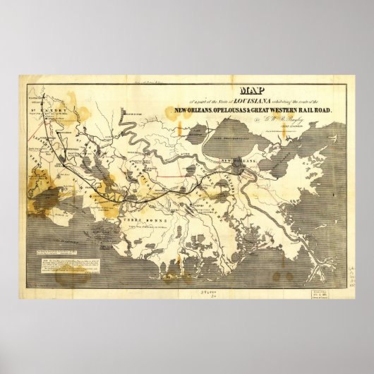 ニューオーリンズオペルサ素晴らし、ウェスタンレールロード1853 ポスター (正面)