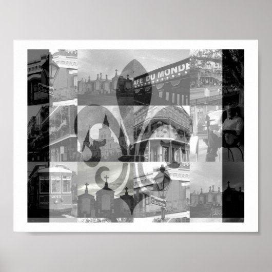 ニューオーリンズコラージュ[プリント] ポスター (正面)