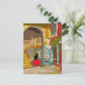 ニューオーリンズコートヤードブラックキャット ポストカード (スタンド正面)