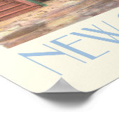 ニューオーリンズコートヤードヴィンテージ旅行スタイル ポスター (角)