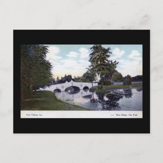 ニューオーリンズシティパーク、ルイジアナ州 1912年 ヴィンテージ ポストカード (正面)