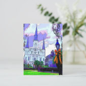 ニューオーリンズジャクソンスクエアアットクリスマス シーズンポストカード (スタンド正面)