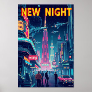 ニューオーリンズジャズナイト – ヴィンテージアート ポスター