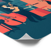 ニューオーリンズジャズナイト – ヴィンテージアート ポスター (角)