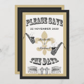 ニューオーリンズジャズ ブラックゴールド セーブ・ザ・デート (正面/裏面)