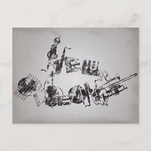 ニューオーリンズジャズ ポストカード (正面)