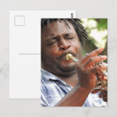 ニューオーリンズジャズSAX0PHONEポストカード ポストカード (正面/裏面)