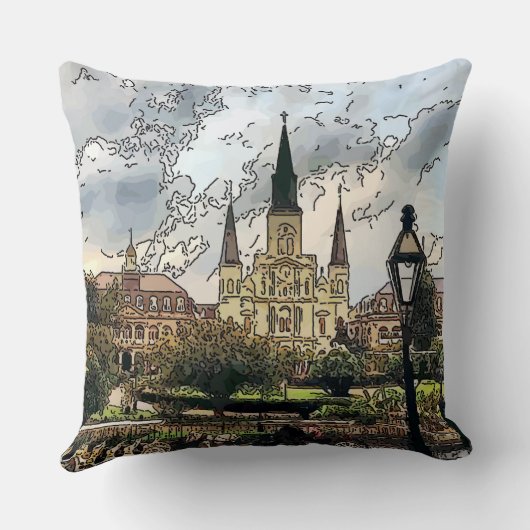 ニューオーリンズジャックソンスクエア クッション (裏面)