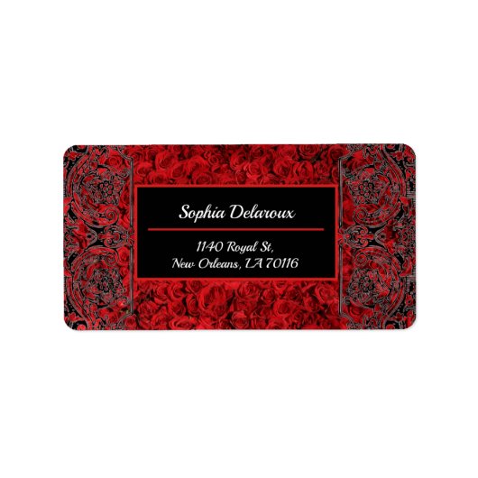 ニューオーリンズスタイル差出人住所 ラベル (正面)