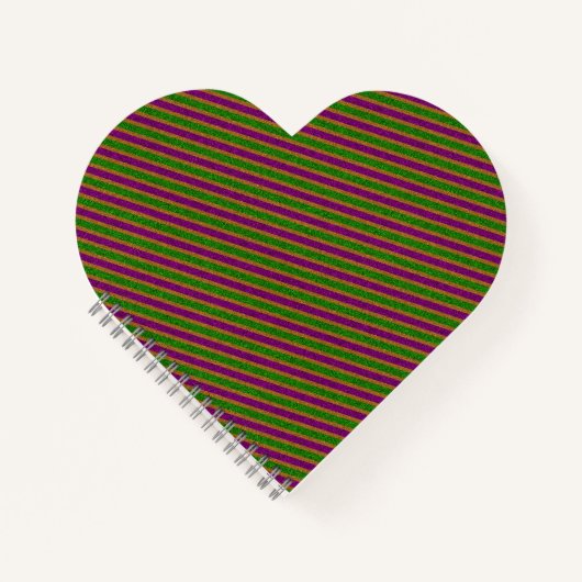 ニューオーリンズストライプグリッター ノートブック (正面)