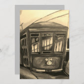 ニューオーリンズストリートカーテーマの招待状 招待状 (正面/裏面)