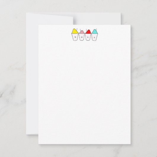 ニューオーリンズスノボール ノートカード (正面)