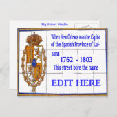 ニューオーリンズスペインのタイル壁画カード ポストカード (正面/裏面)