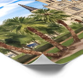 ニューオーリンズセントルイス大聖堂ウォーターカラー ポスター (角)