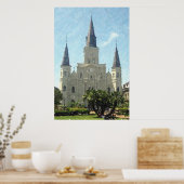 ニューオーリンズセントルイス大聖堂ポスタープリント ポスター (キッチン)