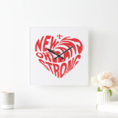 ニューオーリンズノーラストロングハート スクエア壁時計 (ホーム)