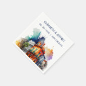 ニューオーリンズノーラルイジアナ – ウォーター結婚カラー スタンダードカクテルナプキン (角)