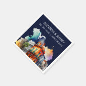 ニューオーリンズノーラルイジアナ – ウォーター結婚カラー スタンダードカクテルナプキン (角)