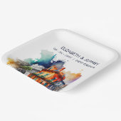 ニューオーリンズノーラルイジアナ – ウォーター結婚カラー ペーパープレート (傾斜あり)