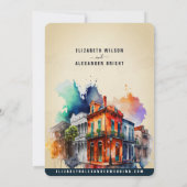 ニューオーリンズノーラルイジアナ – ウォーター結婚カラー 招待状 (裏面)