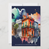 ニューオーリンズノーラルイジアナ – ウォーター結婚カラー 招待状 (裏面)