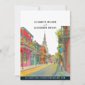 ニューオーリンズノーラルイジアナ – ウォーター結婚カラー 招待状 (裏面)