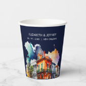 ニューオーリンズノーラルイジアナ – ウォーター結婚カラー 紙コップ (正面)