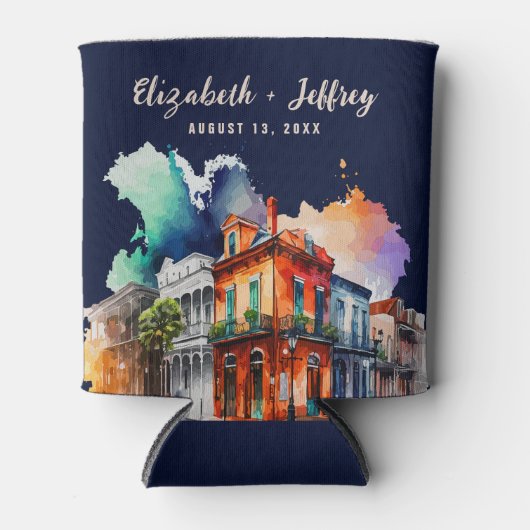 ニューオーリンズノーラルイジアナ – ウォーター結婚カラー 缶クーラー (正面)