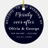 ニューオーリンズノーラ結婚ウォーターカラー セラミックオーナメント (裏面)