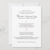 ニューオーリンズバチェロレッテ招待状カスタム 招待状 (裏面)