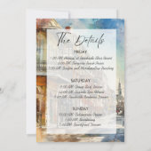 ニューオーリンズバチェロレッテ週末の旅程マルディ 招待状 (裏面)