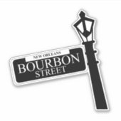 ニューオーリンズバーボンストリートサイン シール (正面)